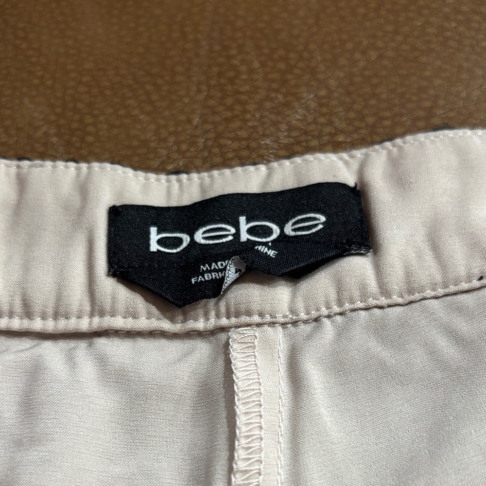 Bebe Black and Ivory Lace/Satin Shorts - Picture 2 of 6